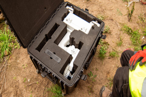 Protective case containing an Inspemon monitoring and analysis machine.